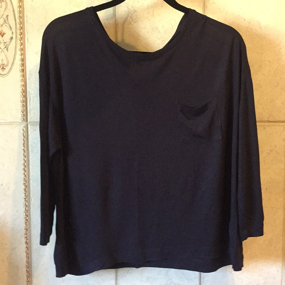 Vince 3/4 sleeve Navy T size M